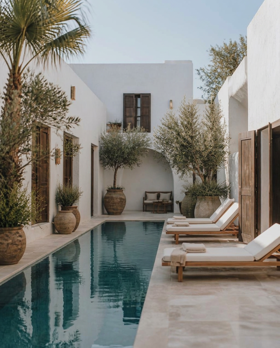 Original photograph — tropical courtyard villa
